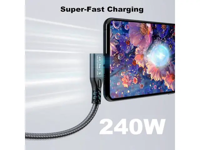 Alt view image 5 of 7 - 20Gbps USB C 3.2 Extension Cable, 90 Degree USBC 3.2 Gen2 Type-c Male to Female Extender Cable 4K@60Hz 240W Charging 20Gbps Data Transfer with External SSD eGPU (90 Degree Extension 0.5M)