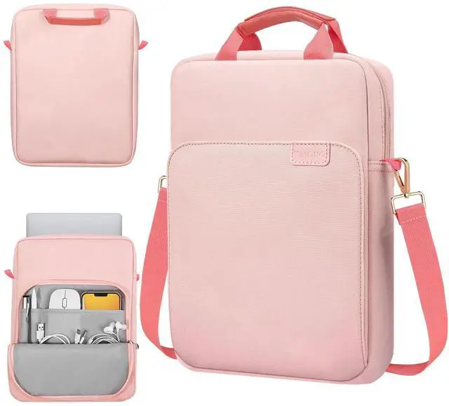 Main image of TiMOVO Laptop Sleeve Bag for MacBook Air 13 inch 2026 Model A3449/A3240 with M5/M4 Chip, Handle Carrying Case with Shoulder Strap, Pink