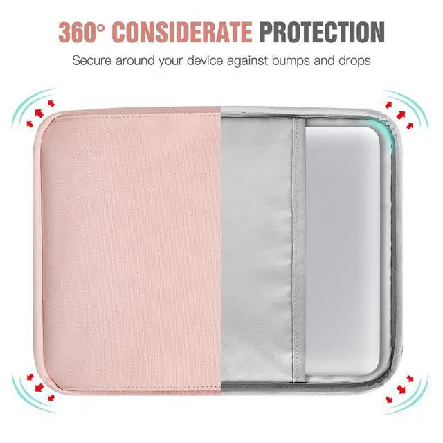 Alt view image 4 of 7 - TiMOVO Laptop Sleeve Bag for MacBook Air 13 inch 2026 Model A3449/A3240 with M5/M4 Chip, Handle Carrying Case with Shoulder Strap, Pink