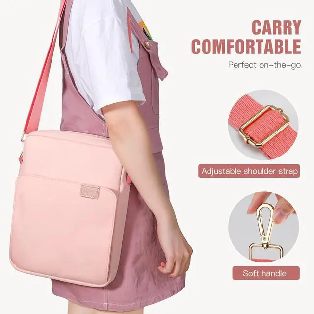 Alt view image 7 of 7 - TiMOVO Laptop Sleeve Bag for MacBook Air 13 inch 2026 Model A3449/A3240 with M5/M4 Chip, Handle Carrying Case with Shoulder Strap, Pink
