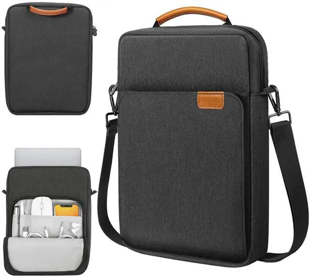 Main image of TiMOVO Laptop Sleeve Bag for MacBook Air 13 inch 2026 Model A3449/A3240 with M5/M4 Chip, Handle Carrying Case with Shoulder Strap,Black