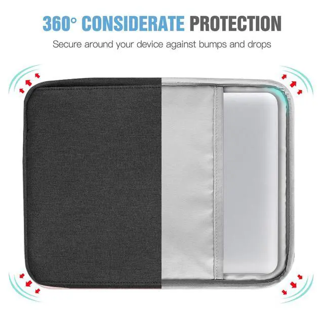 Alt view image 4 of 7 - TiMOVO Laptop Sleeve Bag for MacBook Air 13 inch 2026 Model A3449/A3240 with M5/M4 Chip, Handle Carrying Case with Shoulder Strap,Black