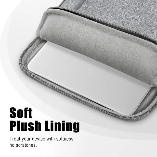 Alt view image 5 of 7 - TiMOVO Laptop Sleeve Bag for MacBook Neo 13 inch 2026 Model A3404 with A18 Pro Chip, Carrying Case with Shoulder Strap,Light Gray