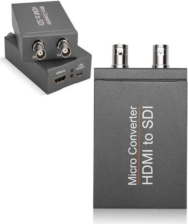 Main image of HDMI to SDI, HDMI to SDI Converter Two SDI Output Audio Embedder Support HDMI 1.3, 3G/ HD-SDI Auto Format Detection Extender for Camera CCTV
