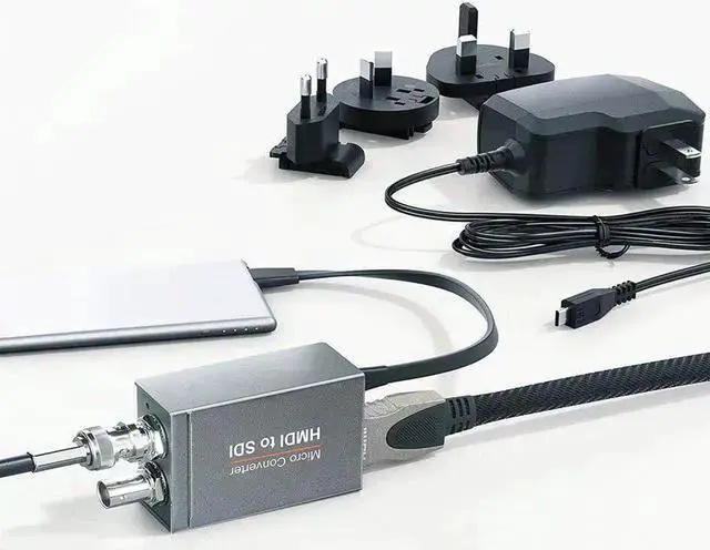 Alt view image 2 of 7 - HDMI to SDI, HDMI to SDI Converter Two SDI Output Audio Embedder Support HDMI 1.3, 3G/ HD-SDI Auto Format Detection Extender for Camera CCTV