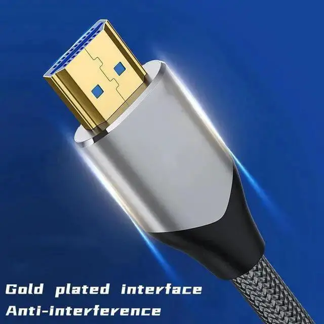 Alt view image 3 of 7 - 2PCS 8K HDMI 2.1 Cable 3.3ft,Certified 48Gbps Ultra High Speed HDMI Cable 8K60Hz, 4K120Hz eARC DTS:X HDR10+ HDCP 2.2&2.3 3D D.olby Atmos Compatible with Mac Gaming PC Soundbar