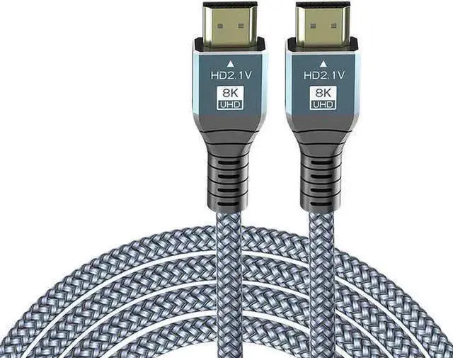 Main image of New 8K HDMI-compatible Cable, 48Gbps 8K & 4K Ultra High Speed Cords(8K@60Hz 7680x4320, 4K@120Hz) HDR10 HDCP 2.2 & 2.3 3D, Compatible for //X-Box/Roku TV/HDTV/Blu-ray, 6.6 ft, 1-Pack
