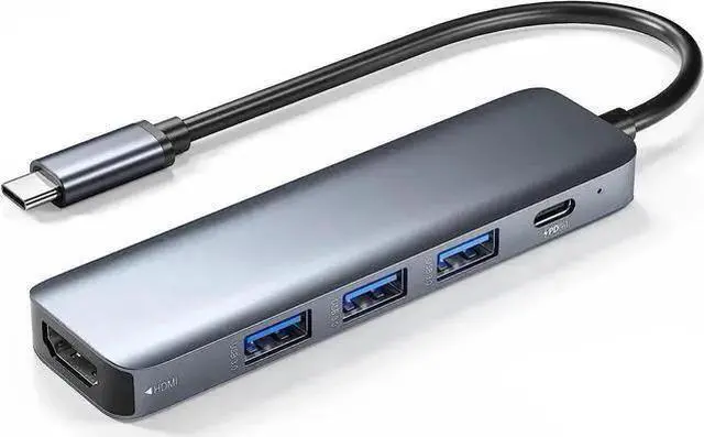 Main image of DIXSG USB C Hub to HDMI Multiport Adapter, 5-in-1 USB C Hub with 4K HDMI, 3*USB 3.0, 100W PD Ports for Pro, iMac, Chromebook, 15 Pro, XPS, etc