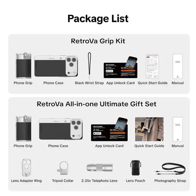 Alt view image 7 of 7 - RetroVa Grip Kit for iPhone 16 Pro, Vintage Leather Camera Case with Physical Controls, External microSD Recording, Bluetooth Remote, Retro Phone Grip for Everyday Creators & Vintage Lovers