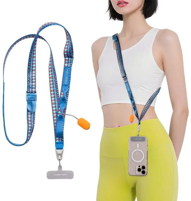 Main image of LinkGo Phone Strap Crossbody, Anti Theft Quick Release, Adjustable Phone Lanyard with Lens Cloth for iPhone & Android