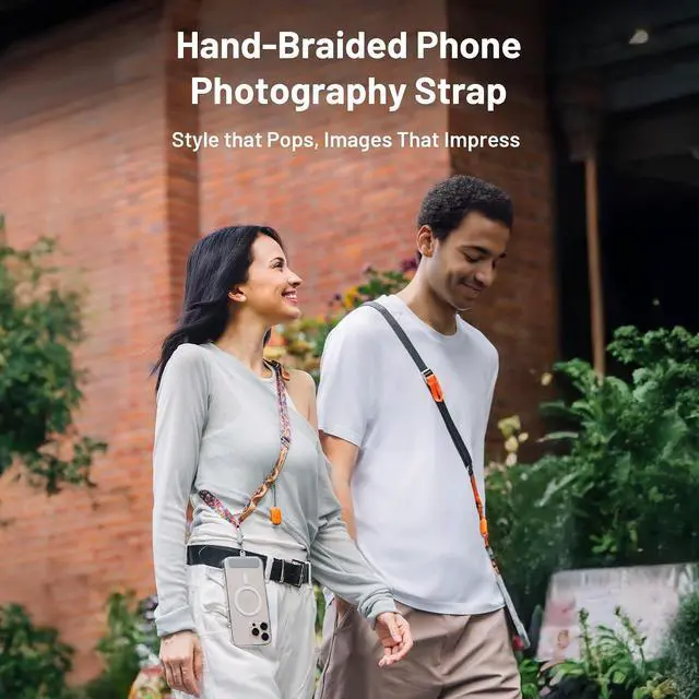 Alt view image 3 of 7 - LinkGo Phone Strap Crossbody, Anti Theft Quick Release, Adjustable Phone Lanyard with Lens Cloth for iPhone & Android