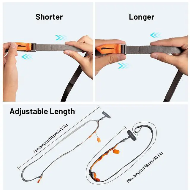 Alt view image 5 of 7 - LinkGo Phone Strap Crossbody, Anti Theft Quick Release, Adjustable Phone Lanyard with Lens Cloth for iPhone & Android
