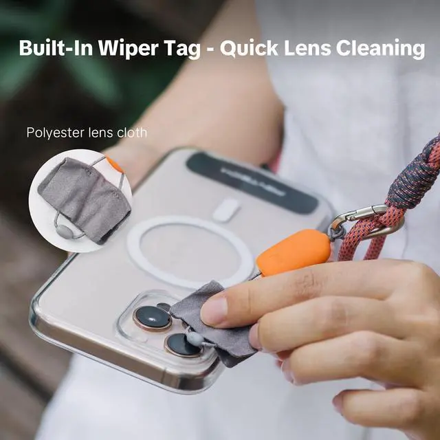 Alt view image 3 of 7 - LinkGo Phone Strap Crossbody, Anti Theft Quick Release, Adjustable Phone Lanyard with Lens Cloth for iPhone & Android