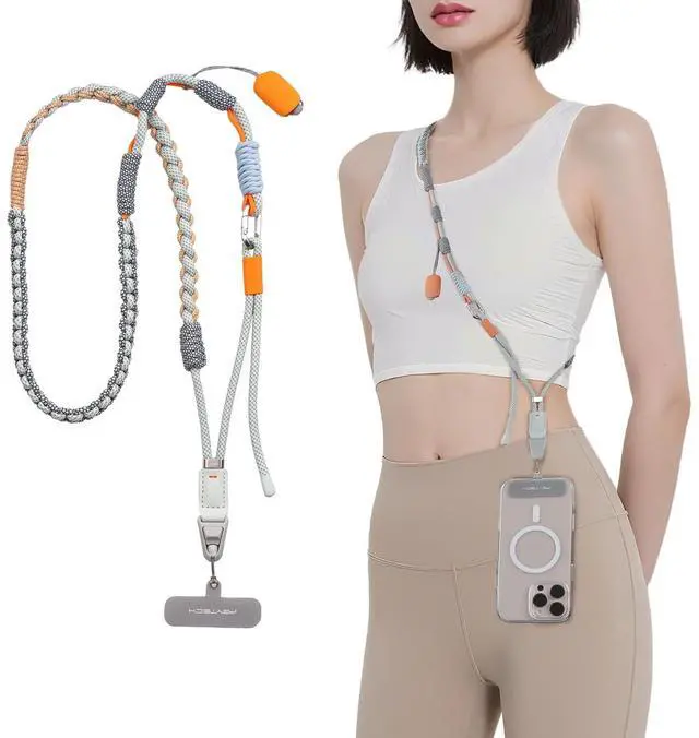 Main image of LinkGo Phone Strap Crossbody, Anti Theft Quick Release, Adjustable Phone Lanyard with Lens Cloth for iPhone & Android