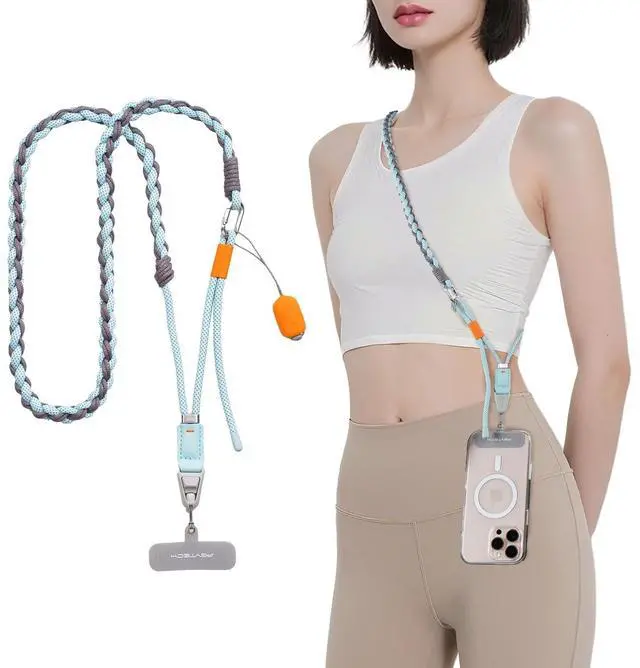 Main image of LinkGo Phone Strap Crossbody, Anti Theft Quick Release, Adjustable Phone Lanyard with Lens Cloth for iPhone & Android