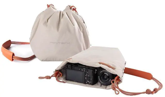 Main image of OneGo Drawstring Small Camera Bag, Soft Cute Camera Pouch Handbag compatible with Mirrorless Cameras/Nikon/Canon/Sony/Fuji/Pocket 4 Camera Case