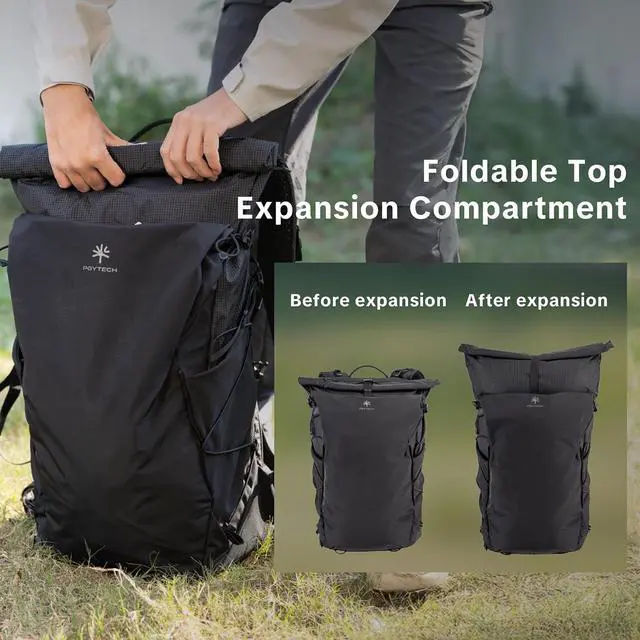 Alt view image 4 of 7 - OnePro Ultralight Camera Backpack, Expandable Camera Bag 20L for Photographers, Outdoor Travel Bag with Dividers and 14" Laptop Sleeve, Compatible with DSLR/Drones/Mirrorless(Space Black)