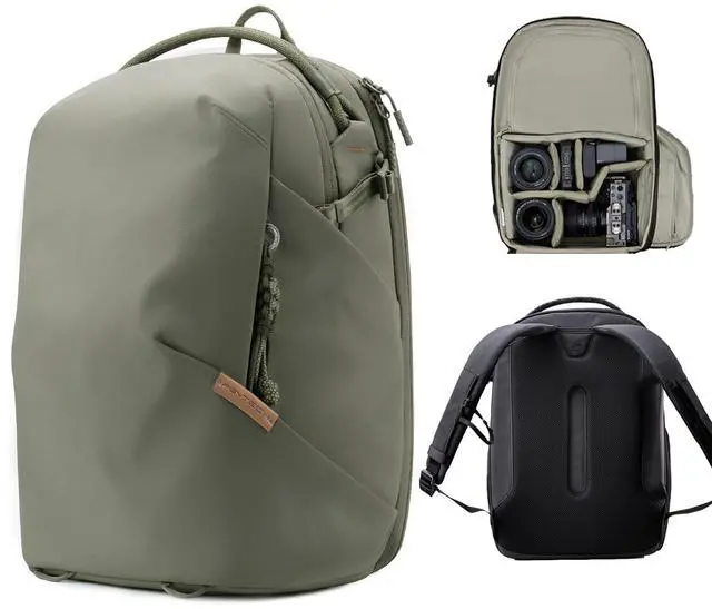 Main image of OneGo Lite 22L Camera Backpack DSLR/Mirrorless Bag for Sony/Canon, Photography Pack for 16" Laptop, Forest Green