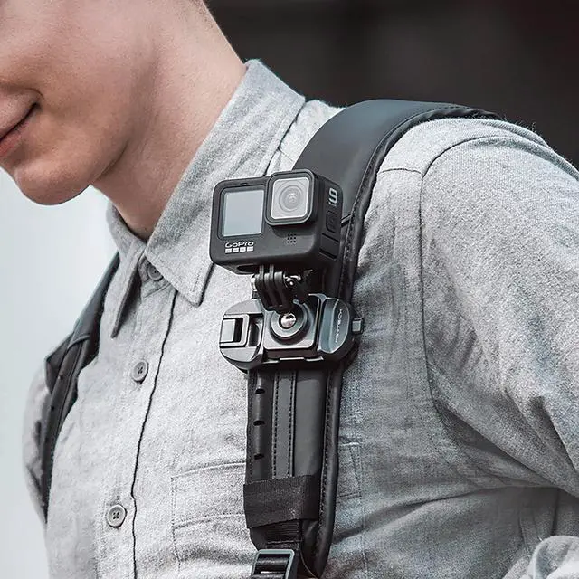 Alt view image 4 of 7 - Action Camera Arca-Type Quick Release Plate, Aluminum Alloy Action Camera Mount for Gopro/Insta360/DJI Osmo Action/Pocket Most Action Cameras, Quick Connecting to Backpacks, Belts and tripods