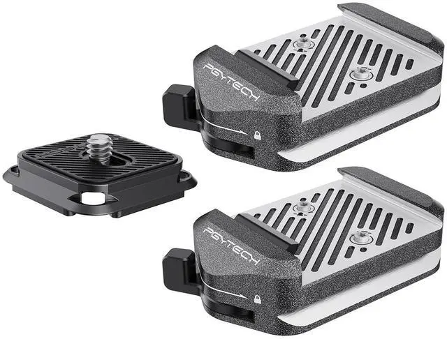 Main image of Quick Release Plate & Clamp V2 Kit, Arca Swiss Plate Camera Mount with 1/4" to 3/8" Screw Thread for Sony/Nikon/Fuji/DJI Switch Between Tripod/Monopod/Slider/Stabilizer (Two Clamps + Plate)