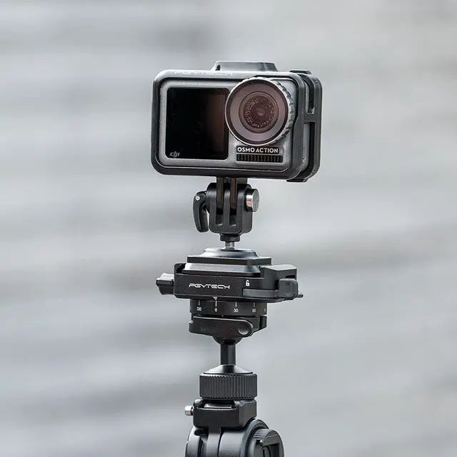 Alt view image 3 of 7 - Action Camera Arca-Type Quick Release Plate, Aluminum Alloy Action Camera Mount for Gopro/Insta360/DJI Osmo Action/Pocket Most Action Cameras, Quick Connecting to Backpacks, Belts and tripods