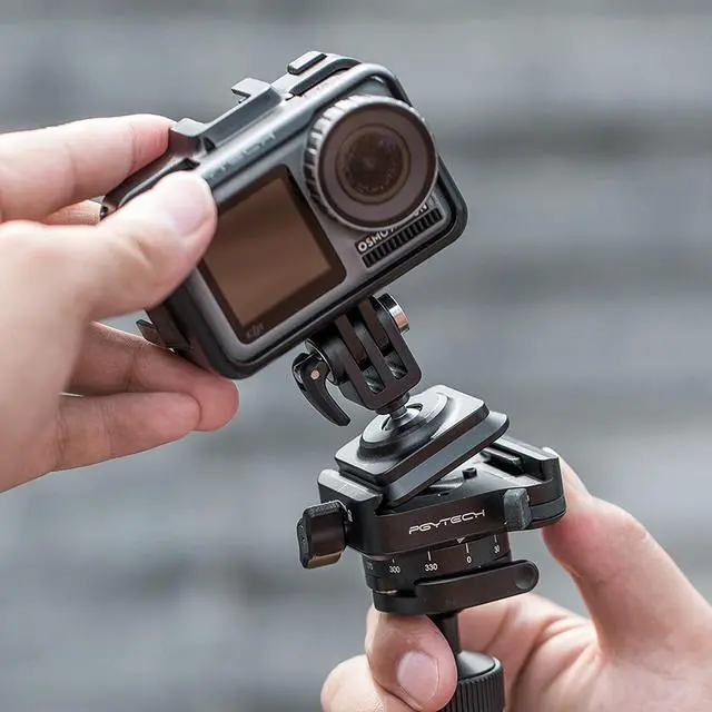 Alt view image 5 of 7 - Action Camera Arca-Type Quick Release Plate, Aluminum Alloy Action Camera Mount for Gopro/Insta360/DJI Osmo Action/Pocket Most Action Cameras, Quick Connecting to Backpacks, Belts and tripods