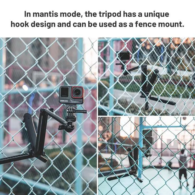 Alt view image 5 of 7 - CapLock MantisPod Z, 3-Way Quick Release Video Vlogging Tripod, Magic Arm Multi Mount Flexible Selfie Stick for DJI OSMO Action 6/5 Pro/Pocket 4/3/Xtra Muse, Gopro 13/12, Insta360 Ace Pro 2/X5