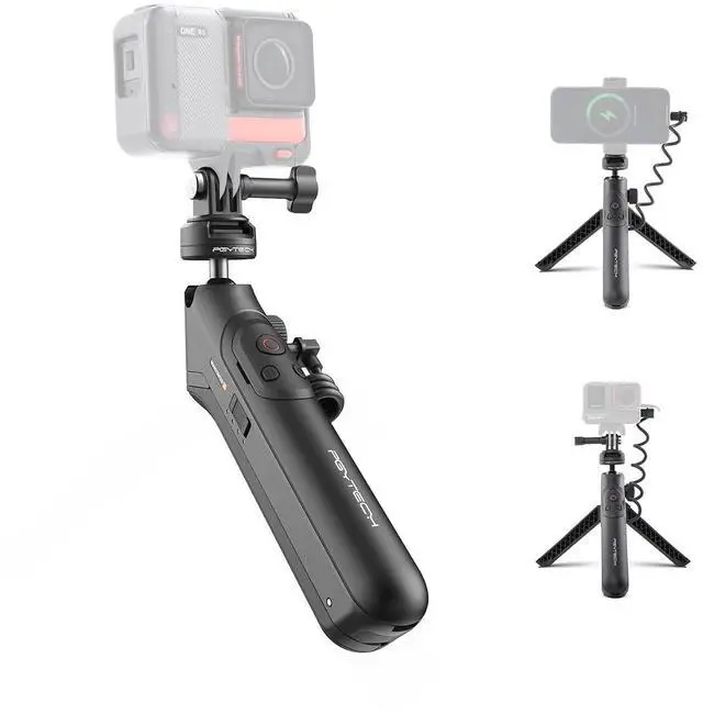 Main image of CapLock MantisPod Power for Insta360, 5000mAh Battery Grip Handle Mount, Quick Release Charging Selfie Stick & Remote Control, Vlog Attachment Tripod Monopod Bank for Insta360 X5/4, Phone