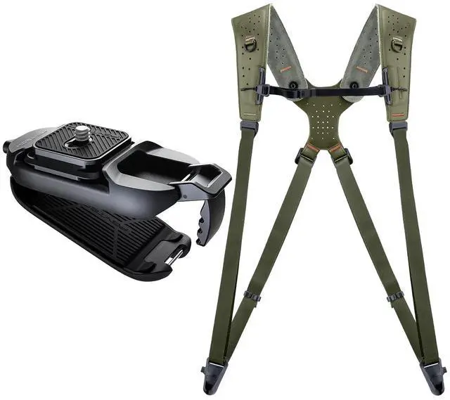 Main image of Beetle Camera Clip V1+ Green Camera Strap Master, Dual Shoulder Harness for 3 Cameras for Professional Photographers