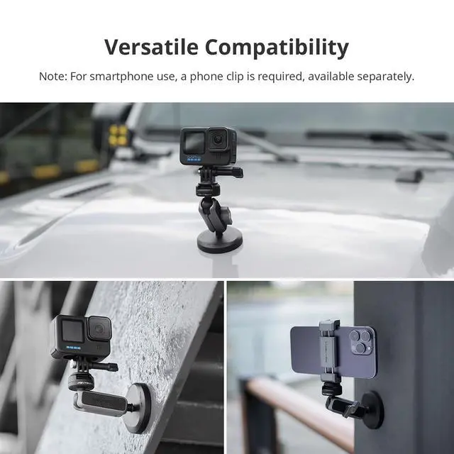 Alt view image 7 of 7 - CapLock Bike Motorcycle Handlebar Mount + Magnetic Mount for OSMO Action 4/3, Gopro Hero 12/11/10/9