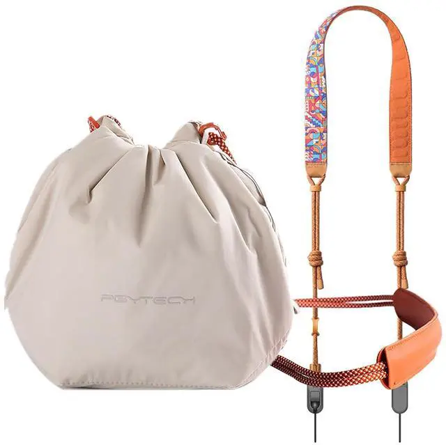 Main image of OneGo Drawstring Small Camera Bag+ Camera Shoulder Strap Air(Orange Modern Art)