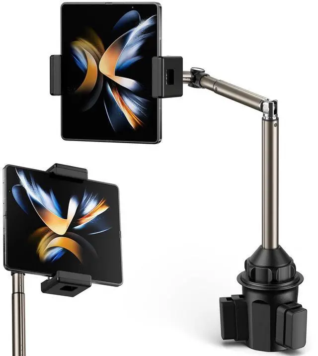 Main image of Cup Holder Universal Mount for Foldable Phone, Car Truck Cradle Compatible With iPad Mini, Samsung Galaxy Z Fold 6/5/4, Pixel 9 Pro, Xiaomi Mix Fold 4/3/2