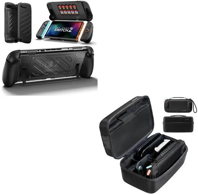 Main image of Split Protective Case for Switch 2&Large Hard Shell Travel Case with Separate Small Console Shell (12 Game Card Slots)