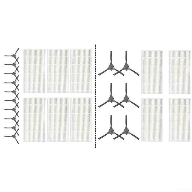Alt view image 5 of 5 - A1 Robot Vacuum Cleaner Parts, Replacement Side Brushes And Filters Kit, Plastic Nylon Bristles With High Efficiency Filtration, Install Accessories For Cleaning(B)