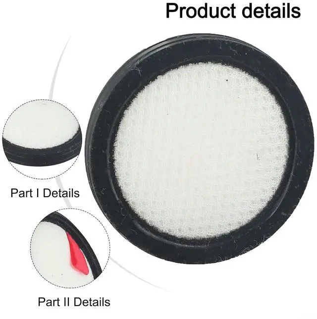 Alt view image 4 of 7 - For UMLo N3S Cordless Vacuum Cleaner Filter, High-Efficiency Washable Replacement Part For Hard Floor And Carpet, Easy To Install, Black And White, 1 Pack(4pcs)