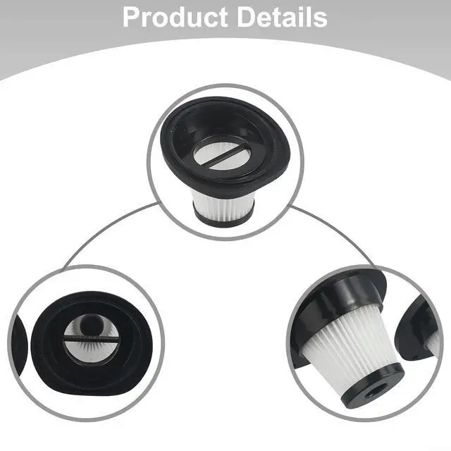 Alt view image 2 of 7 - Washable Replacement Filter VL188 VL189 Cordless Vacuum Cleaners High Efficiency Reusable Part for Home Cleaning, Black and White 1 Pack(8 PACK)