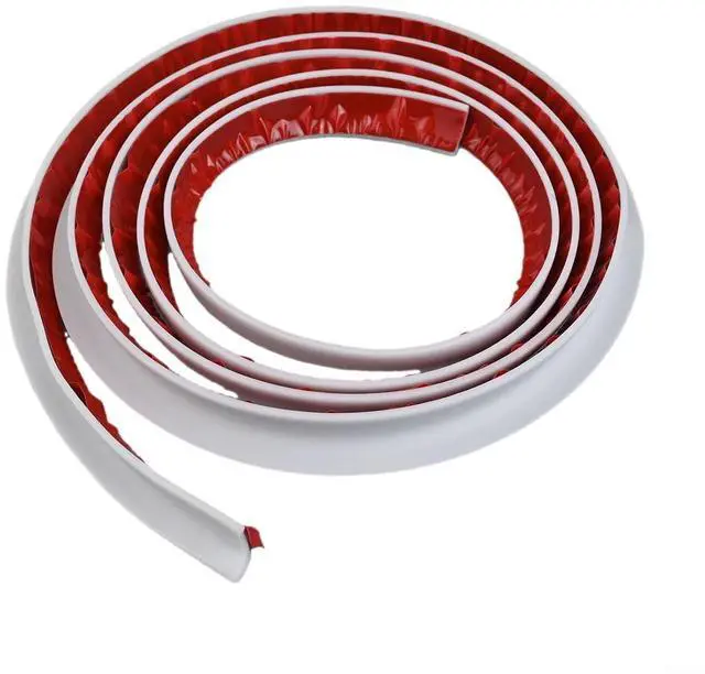 Main image of White 2M PVC Rubber Seal Gutter Strip,For Cars Vans RVs Boats,Flexible Drip Track Molding With Tape,Easy Install Weather Protection