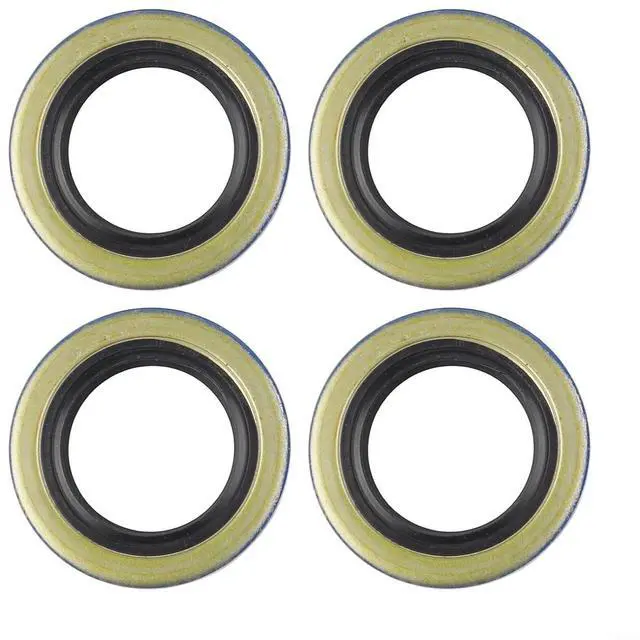 Main image of 4-Pack Double Lip Seals 34823 12192TB for 2000lb Trailer Axles 1.25x1.98 Inch Steel Rubber Grease Seal Kit for BT8 Spindles L44643 L44610 Bearing Set