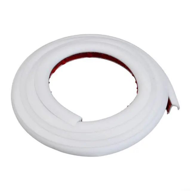 Alt view image 5 of 7 - White 2M PVC Rubber Seal Gutter Strip,For Cars Vans RVs Boats,Flexible Drip Track Molding With Tape,Easy Install Weather Protection