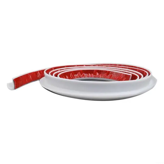 Alt view image 6 of 7 - White 2M PVC Rubber Seal Gutter Strip,For Cars Vans RVs Boats,Flexible Drip Track Molding With Tape,Easy Install Weather Protection