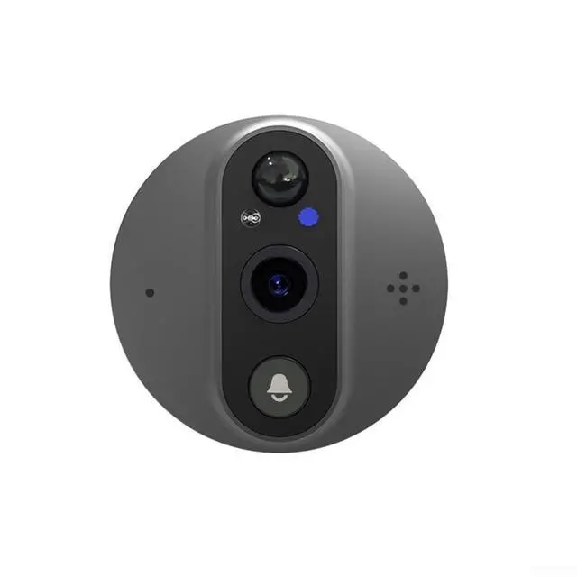 Alt view image 3 of 7 - 1080P HD Peephole Camera with 4.3in Display and PIR Motion Detection, 2-Way Audio Wireless Door Viewer for Smart Home Security, Compatible with WLAN, Silver