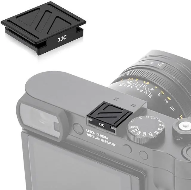 Main image of Upgraded Q3 43 Q2 Metal Hot Shoe Cover Protector Cap with Full-Coverage Design Special Designed for Leica Q3 43 /Q3/Q2 Digital Camera , Aluminum Alloy Q3 43 Hotshoe Cover with Silicone Cushion - Black