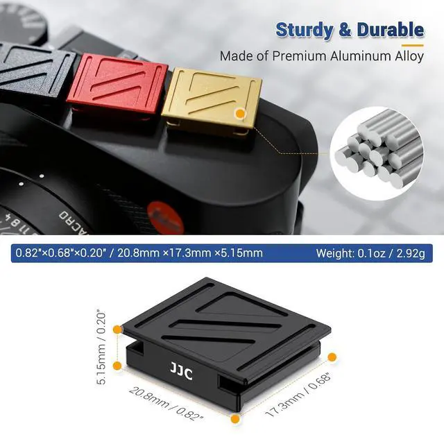 Alt view image 3 of 7 - Upgraded Q3 43 Q2 Metal Hot Shoe Cover Protector Cap with Full-Coverage Design Special Designed for Leica Q3 43 /Q3/Q2 Digital Camera , Aluminum Alloy Q3 43 Hotshoe Cover with Silicone Cushion - Black