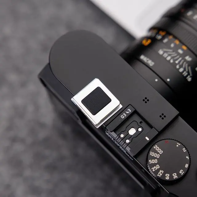 Alt view image 3 of 7 - Upgraded Q3 43 Q2 Metal Hot Shoe Cover Protector Cap for Leica Q3 43 Q2 Camera, Hotshoe Cover with Full-Coverage Design & Silicone Cushion, Limited Edition for Leica 100th Anniversary - Silver