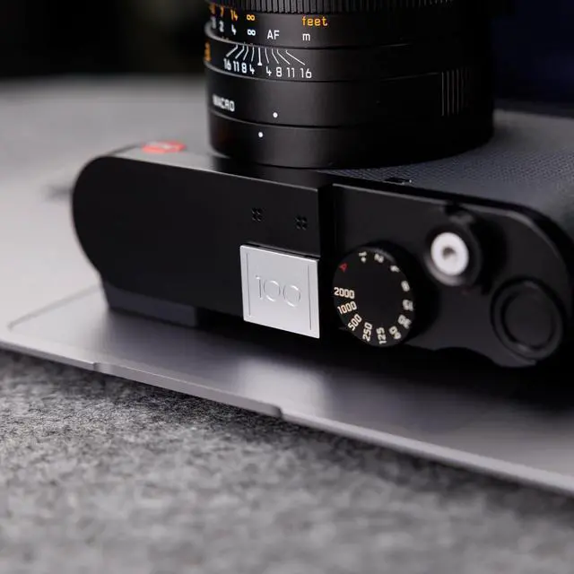 Alt view image 5 of 7 - Upgraded Q3 43 Q2 Metal Hot Shoe Cover Protector Cap for Leica Q3 43 Q2 Camera, Hotshoe Cover with Full-Coverage Design & Silicone Cushion, Limited Edition for Leica 100th Anniversary - Silver