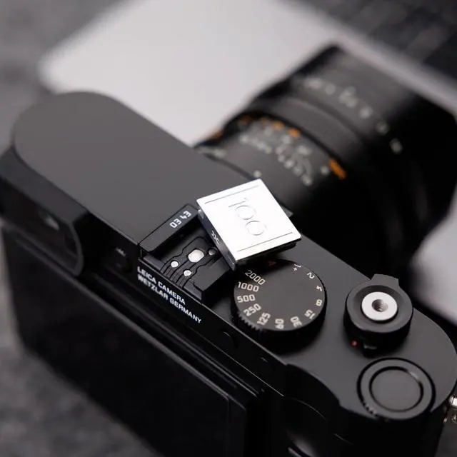 Alt view image 6 of 7 - Upgraded Q3 43 Q2 Metal Hot Shoe Cover Protector Cap for Leica Q3 43 Q2 Camera, Hotshoe Cover with Full-Coverage Design & Silicone Cushion, Limited Edition for Leica 100th Anniversary - Silver