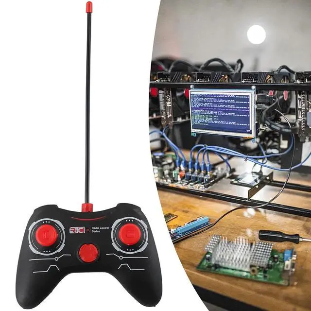 Alt view image 4 of 6 - 27MHZ Remote Control Transmitter for Ride-On Cars, 4 Channel RC Replacement Remote Controller for Electric Vehicles, PVC