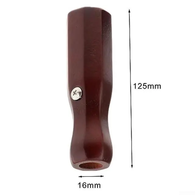 Alt view image 3 of 7 - 8pcs Foosball Table Handles Solid Wood Nonslip Grip with Screws 125mm Length 16mm Inner Diameter,for Most Soccer Table Rods Red Black Yellow (red)