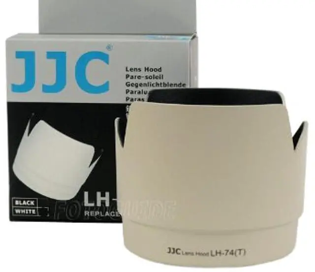 Main image of Professional LH74T White Tulip Flower Lens Hood Compatible with Canon 70-200mm F 4 Lens Replaces Canon ET-74 ET74