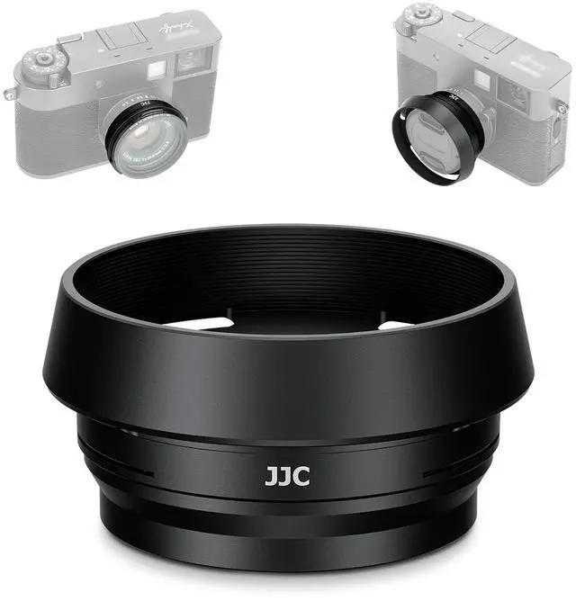 Main image of Metal X Half Lens Hood Protector with 37mm Filter Adapter Ring for Fujifilm Fuji X Half XHalf Digital Camera, Aluminum Alloy Xhalf Sun Shade Protector, Block Stray Light (No Filter Included) - Black